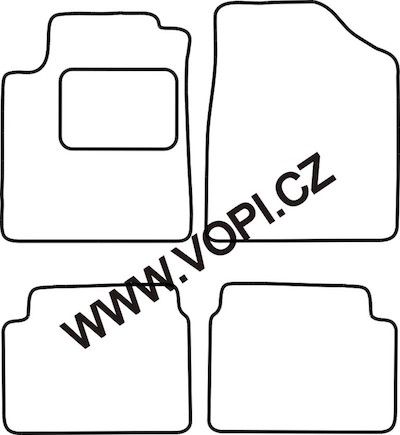 Textil-Autoteppiche Hyundai i10 03/2008 - 07/2009 Royalfit (1837)